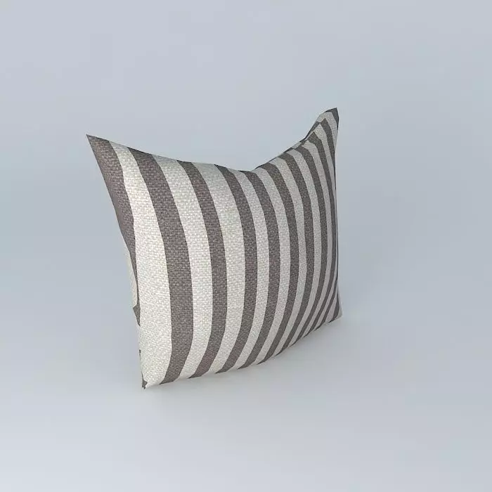 Green Stripe pillow 3D model_0