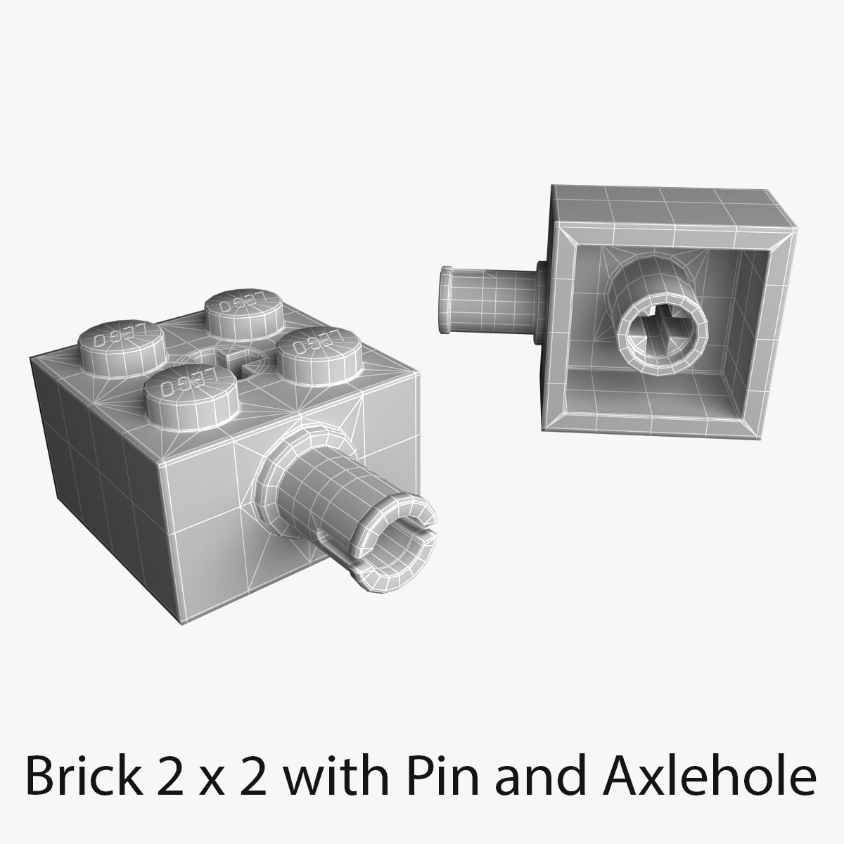 Lego Bricks 2x2 3D model_30