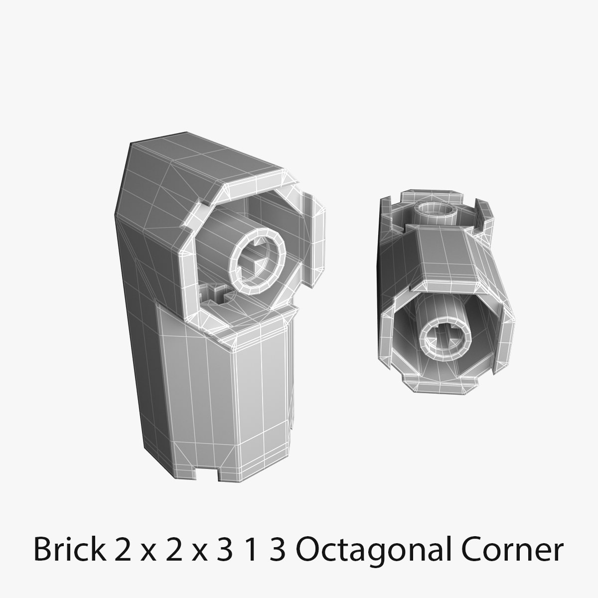 Lego Bricks 2x2 3D model_52