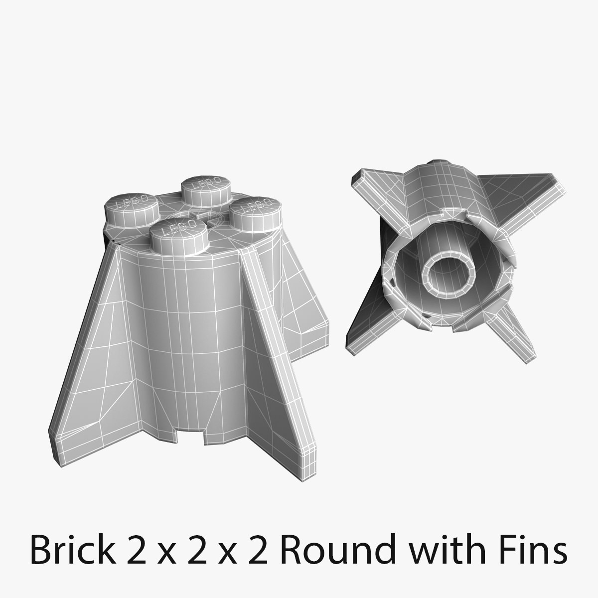 Lego Bricks 2x2 3D model_46