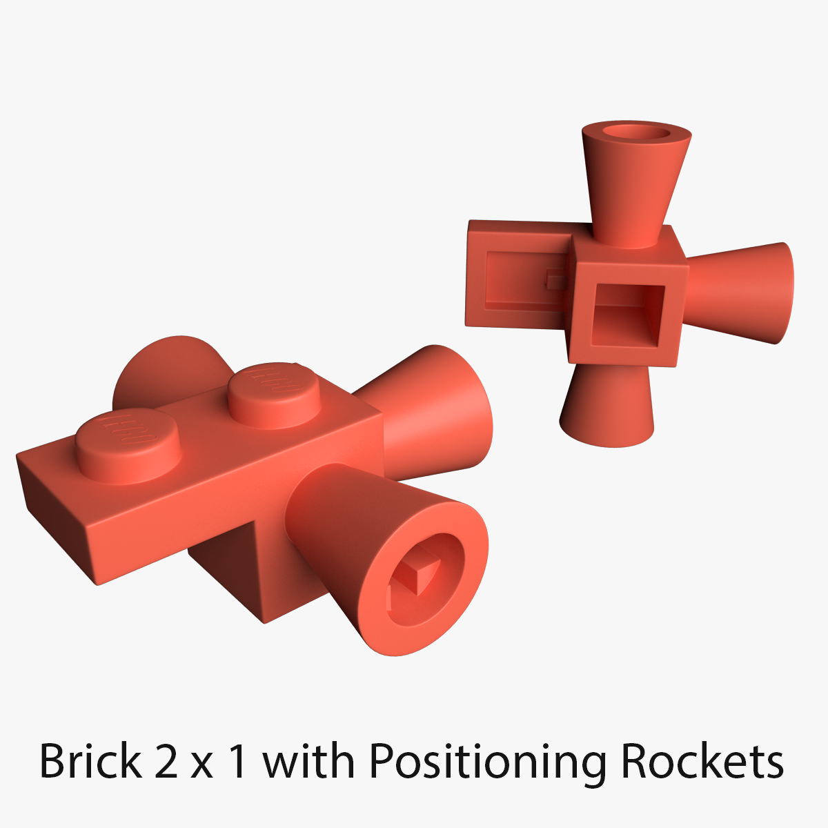 Lego Bricks 2x2 3D model_3