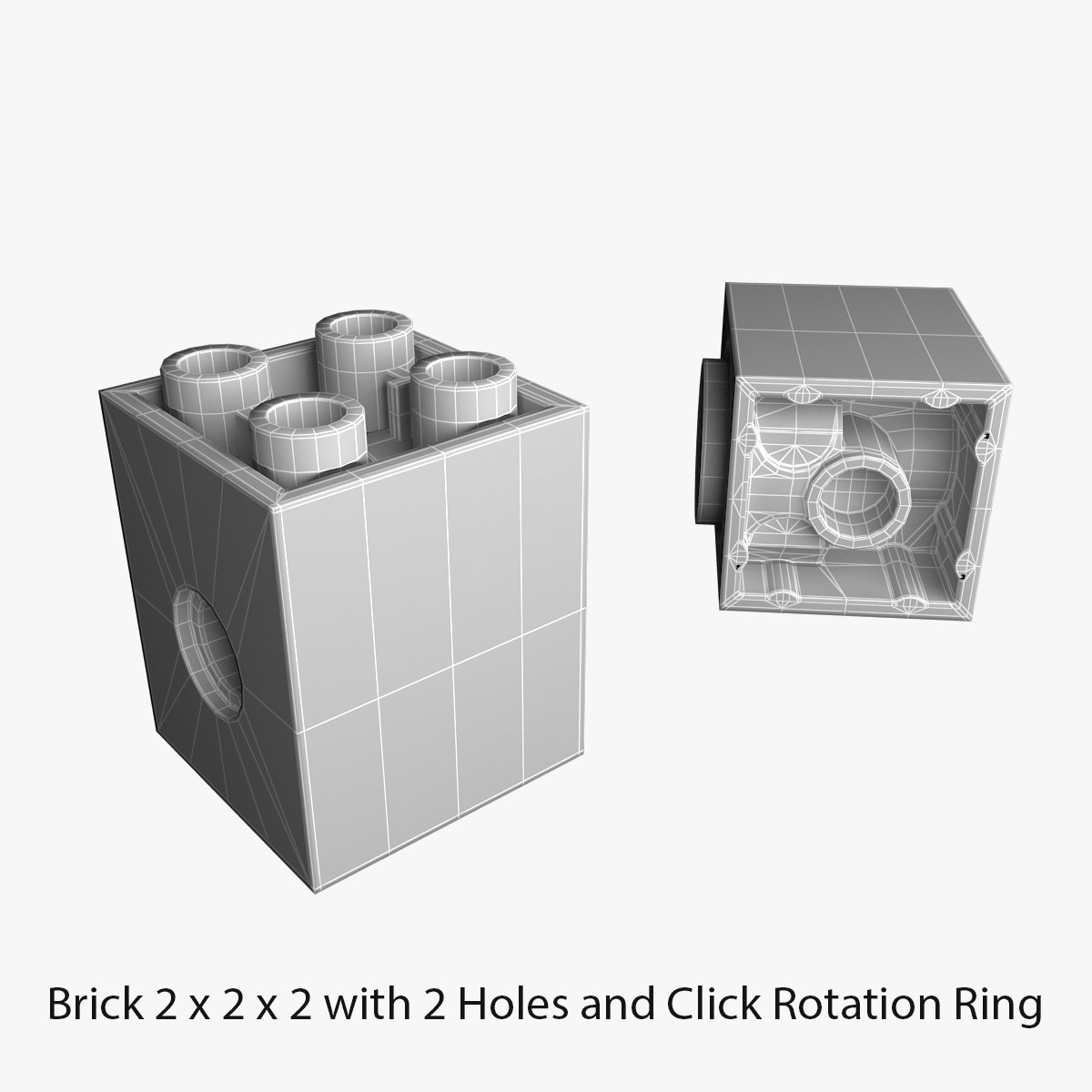 Lego Bricks 2x2 3D model_48