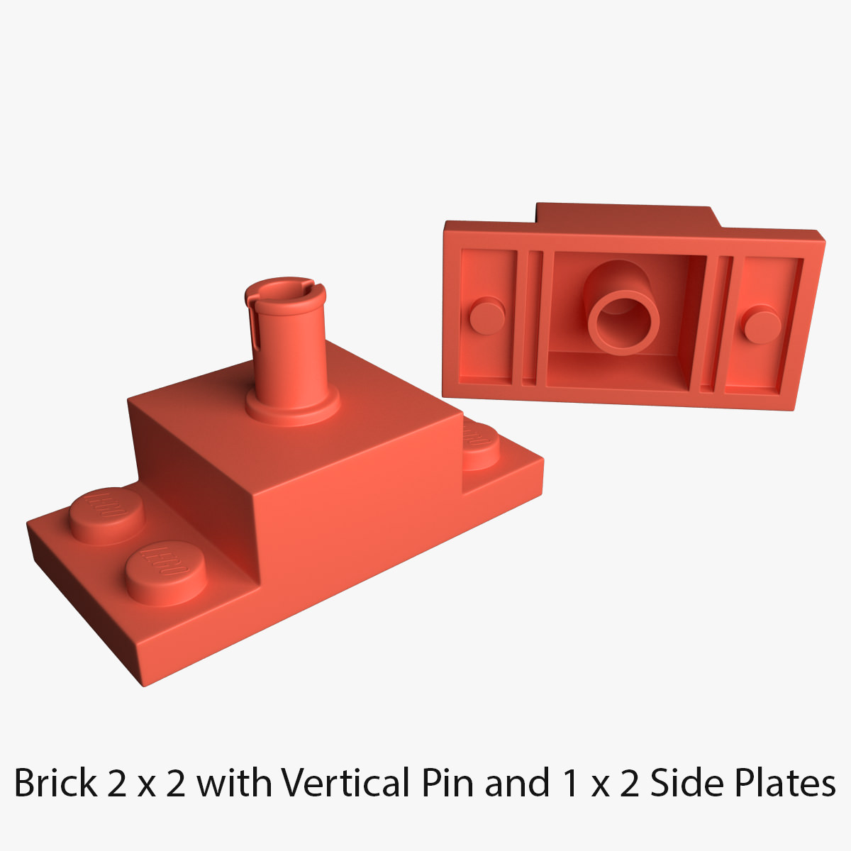 Lego Bricks 2x2 3D model_37