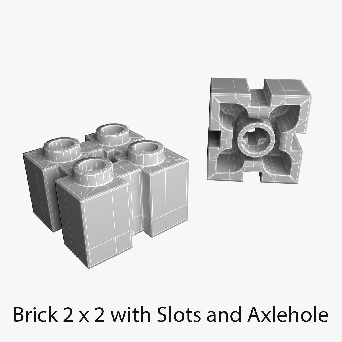 Lego Bricks 2x2 3D model_34