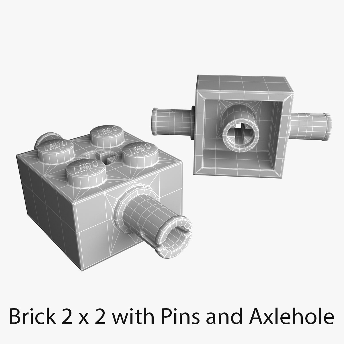 Lego Bricks 2x2 3D model_32