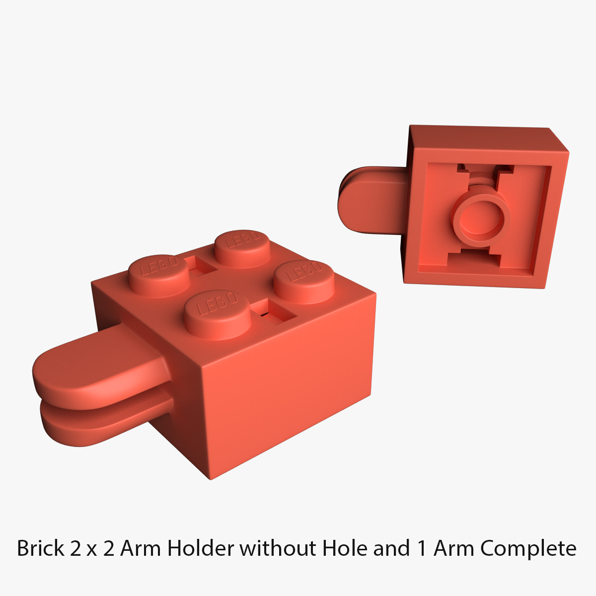 Lego Bricks 2x2 3D model_11