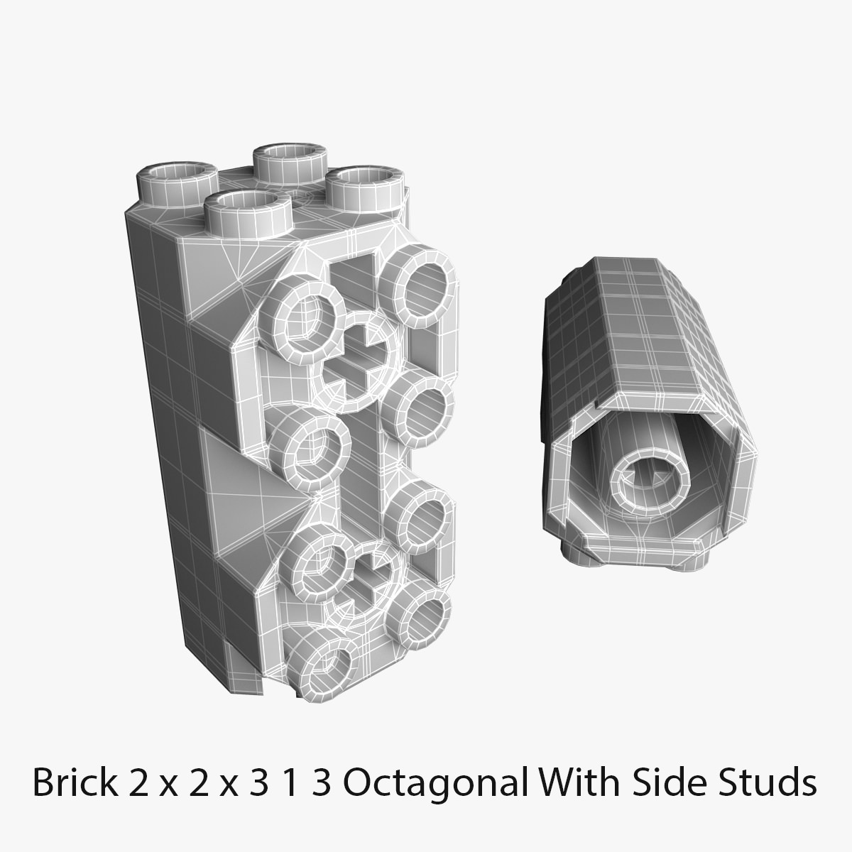 Lego Bricks 2x2 3D model_54