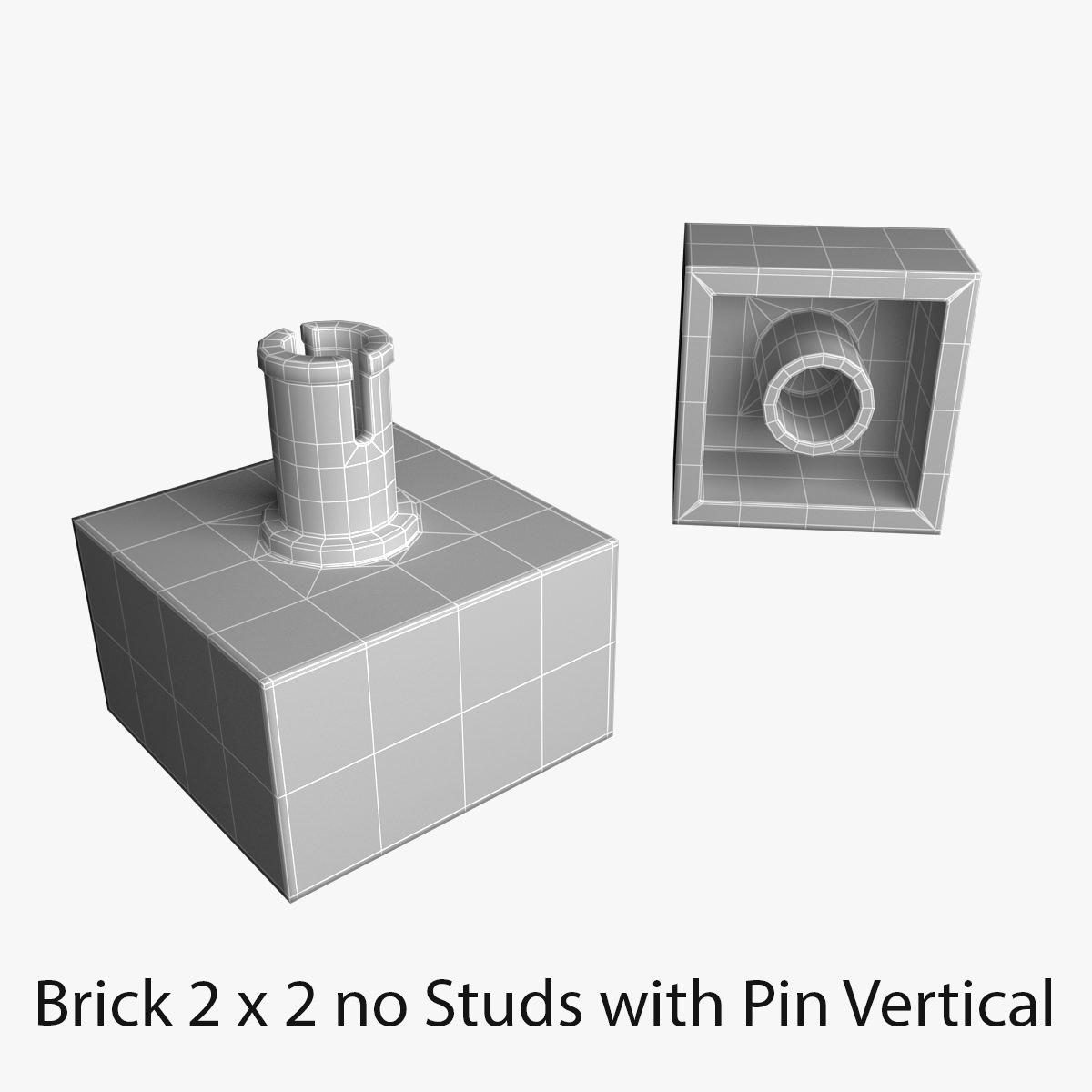 Lego Bricks 2x2 3D model_20