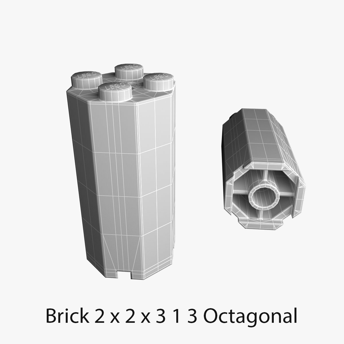 Lego Bricks 2x2 3D model_50