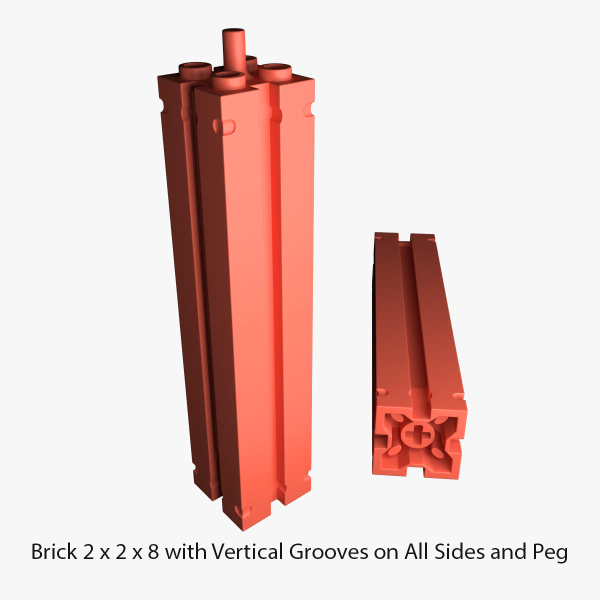 Lego Bricks 2x2 3D model_57