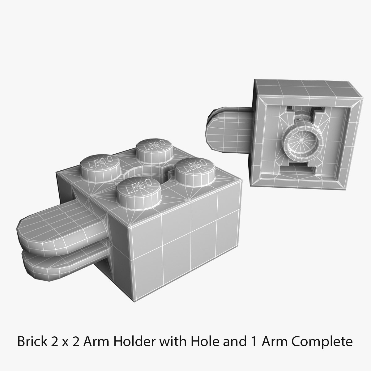 Lego Bricks 2x2 3D model_8