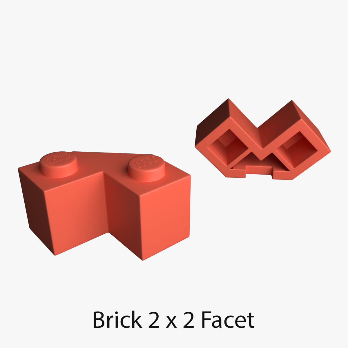 Lego Bricks 2x2 3D model_17