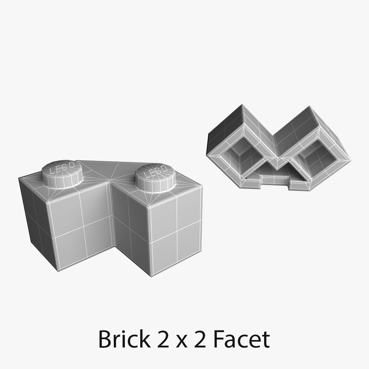 Lego Bricks 2x2 3D model_18