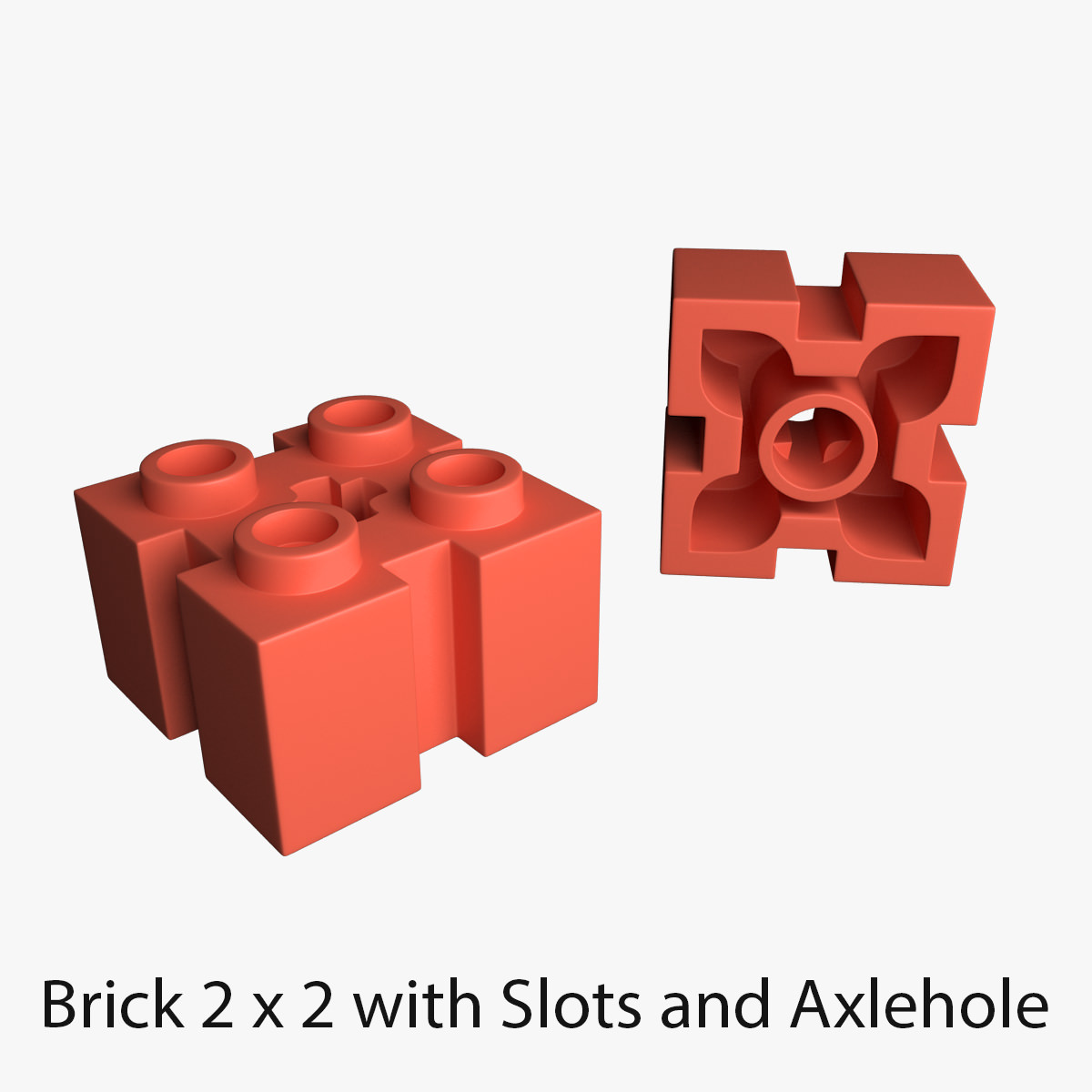 Lego Bricks 2x2 3D model_33