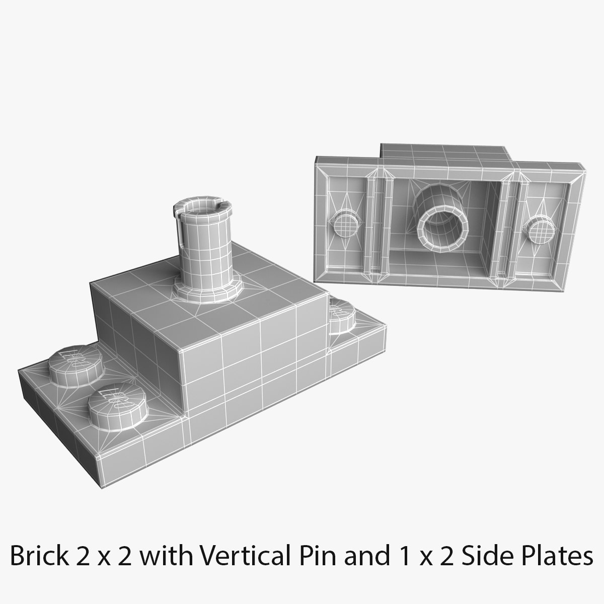Lego Bricks 2x2 3D model_38