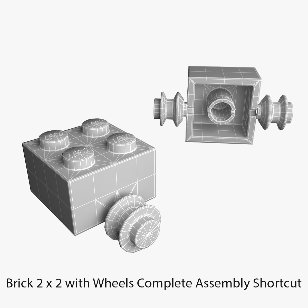 Lego Bricks 2x2 3D model_40