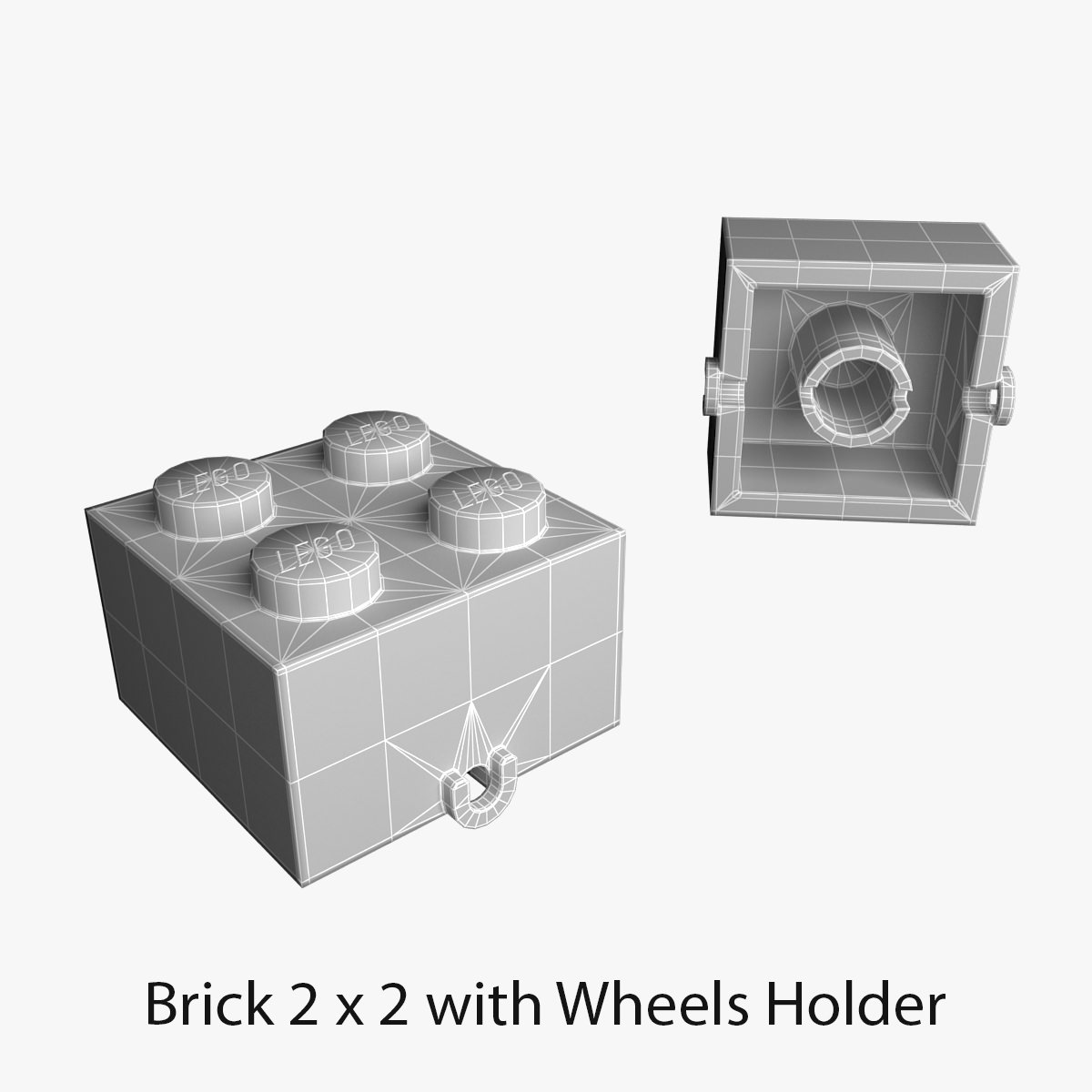 Lego Bricks 2x2 3D model_42