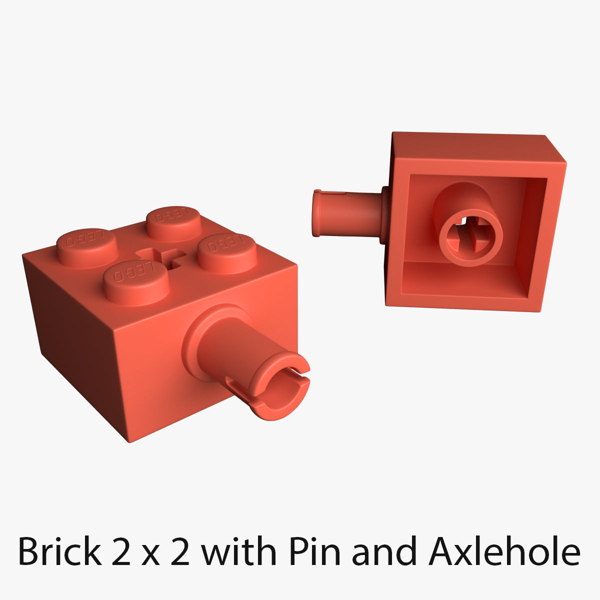 Lego Bricks 2x2 3D model_29