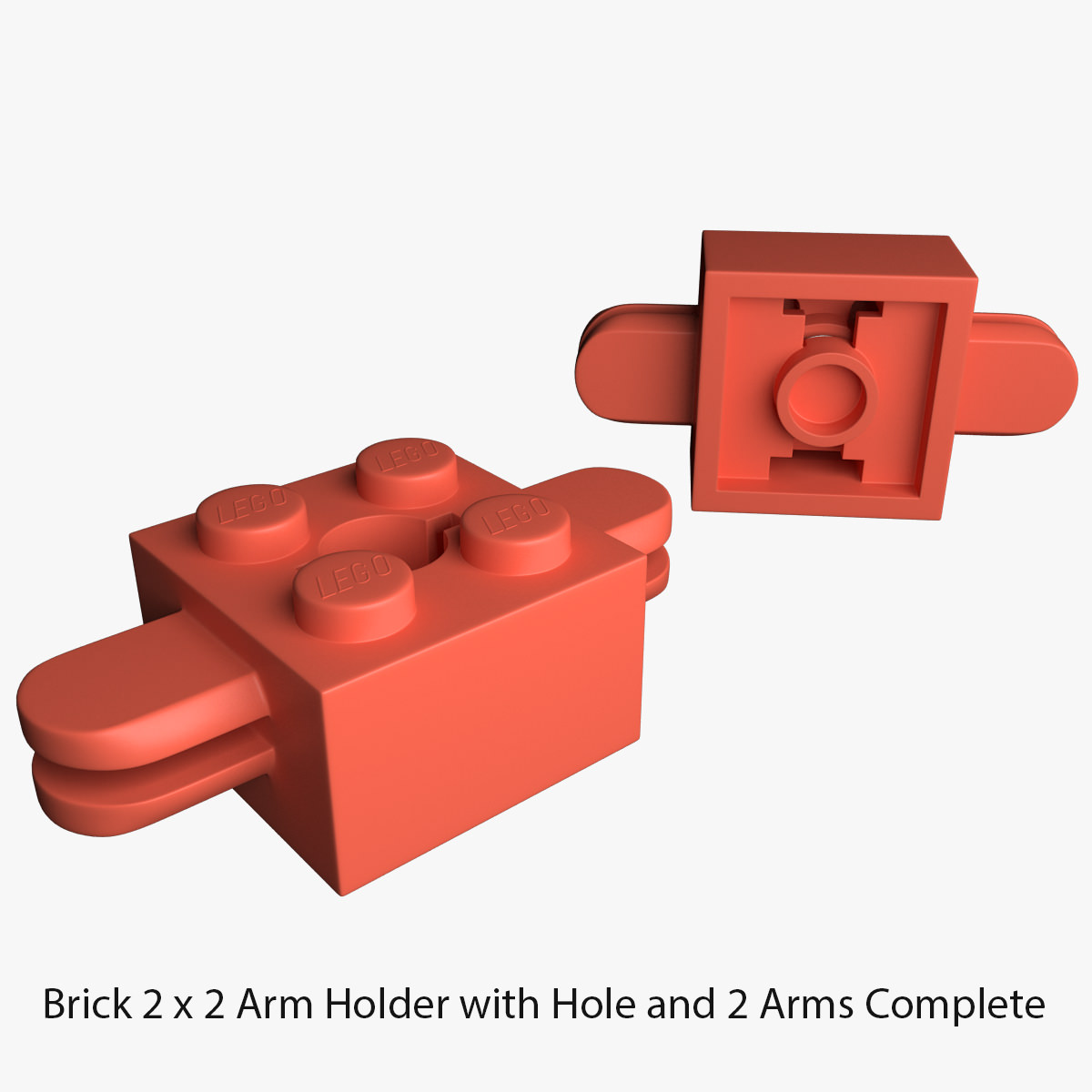 Lego Bricks 2x2 3D model_9