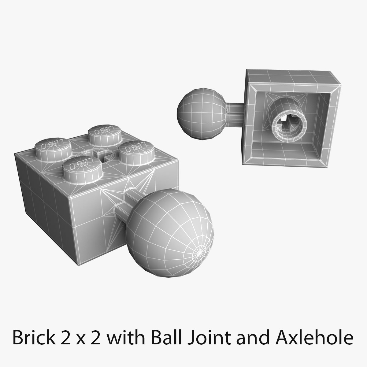 Lego Bricks 2x2 3D model_24