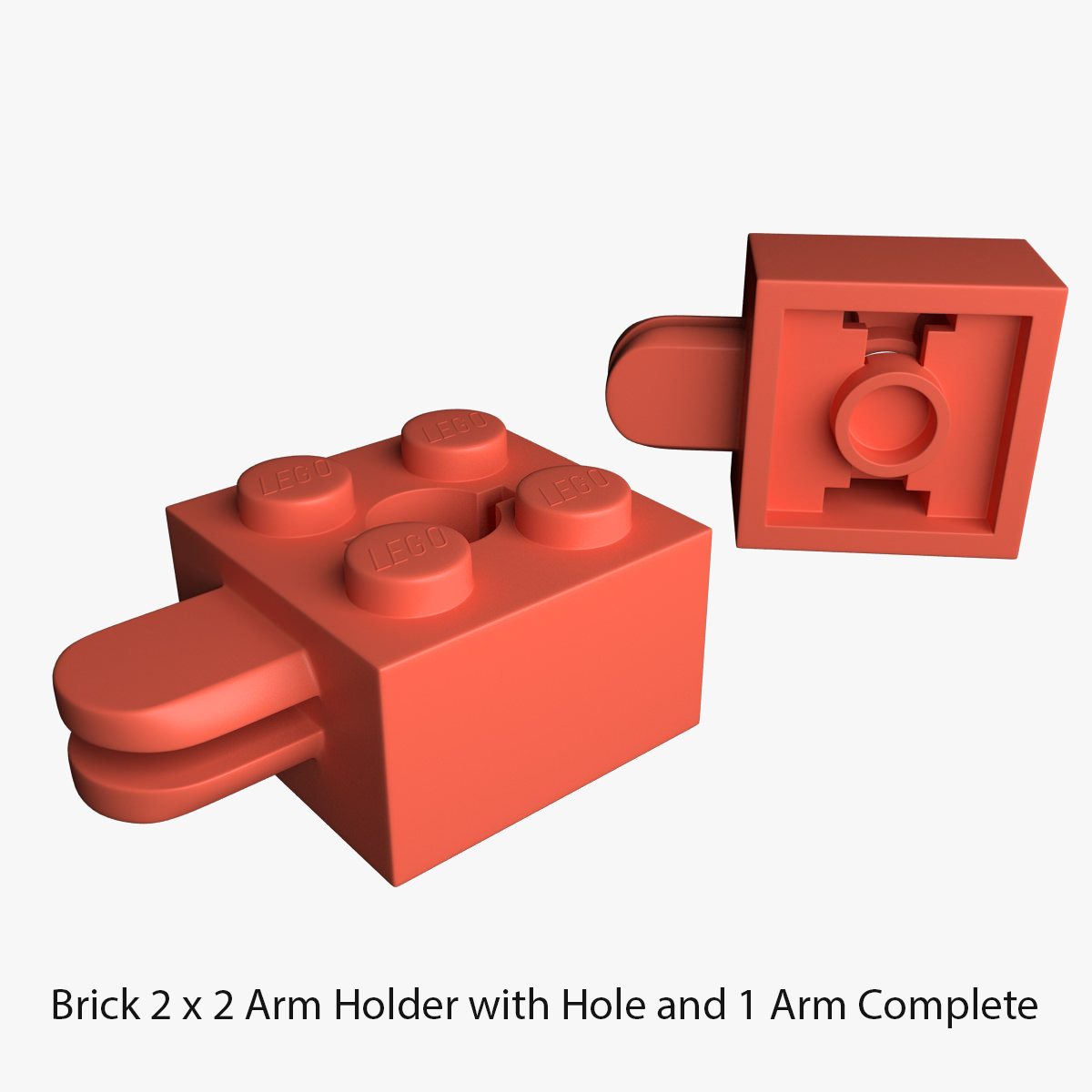 Lego Bricks 2x2 3D model_7