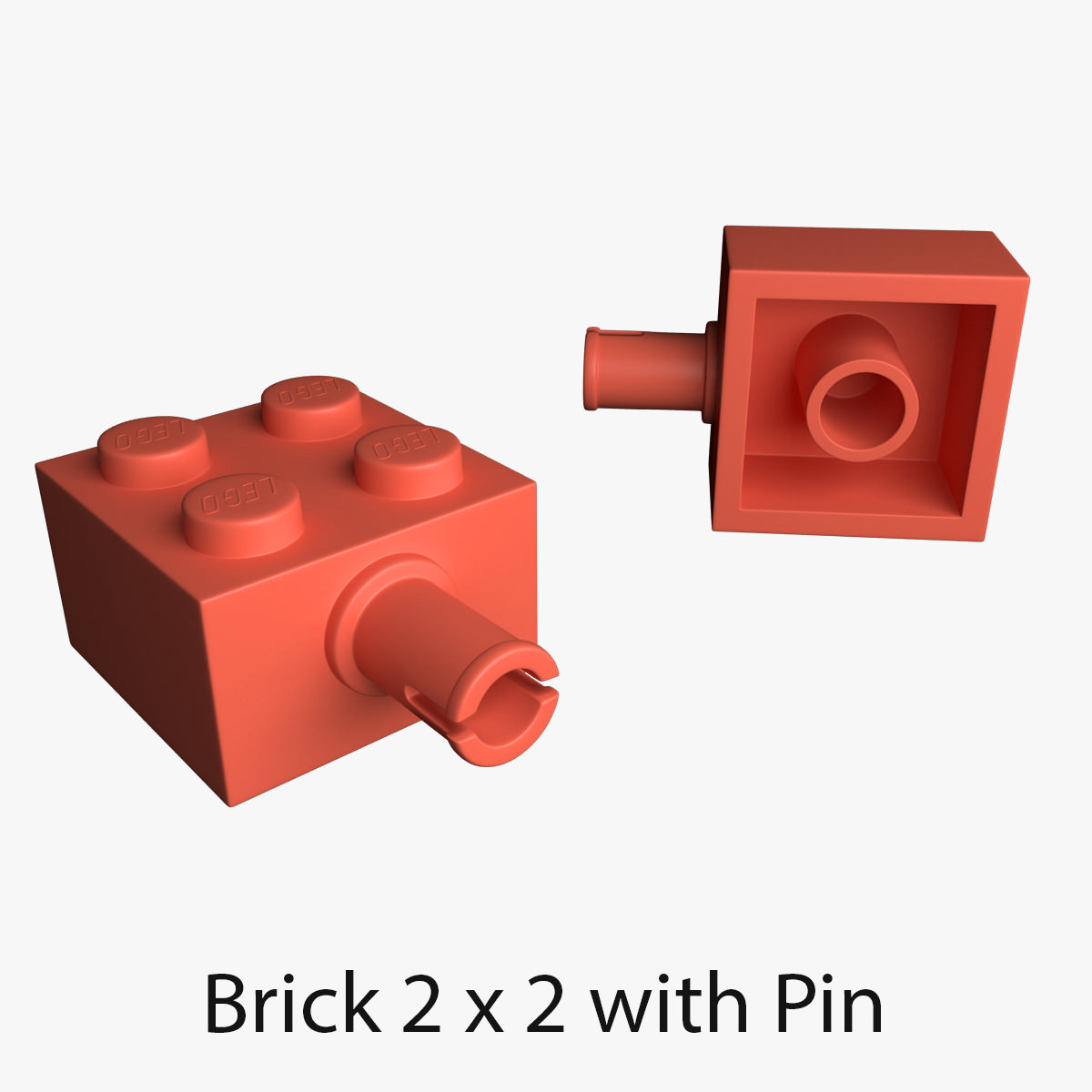 Lego Bricks 2x2 3D model_27