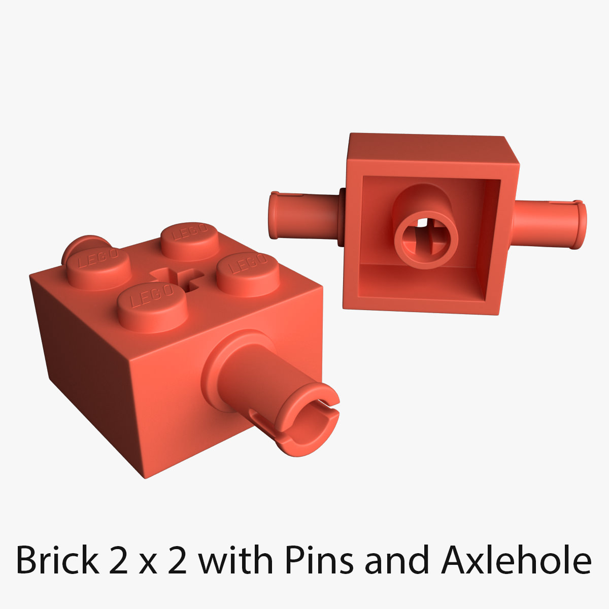 Lego Bricks 2x2 3D model_31