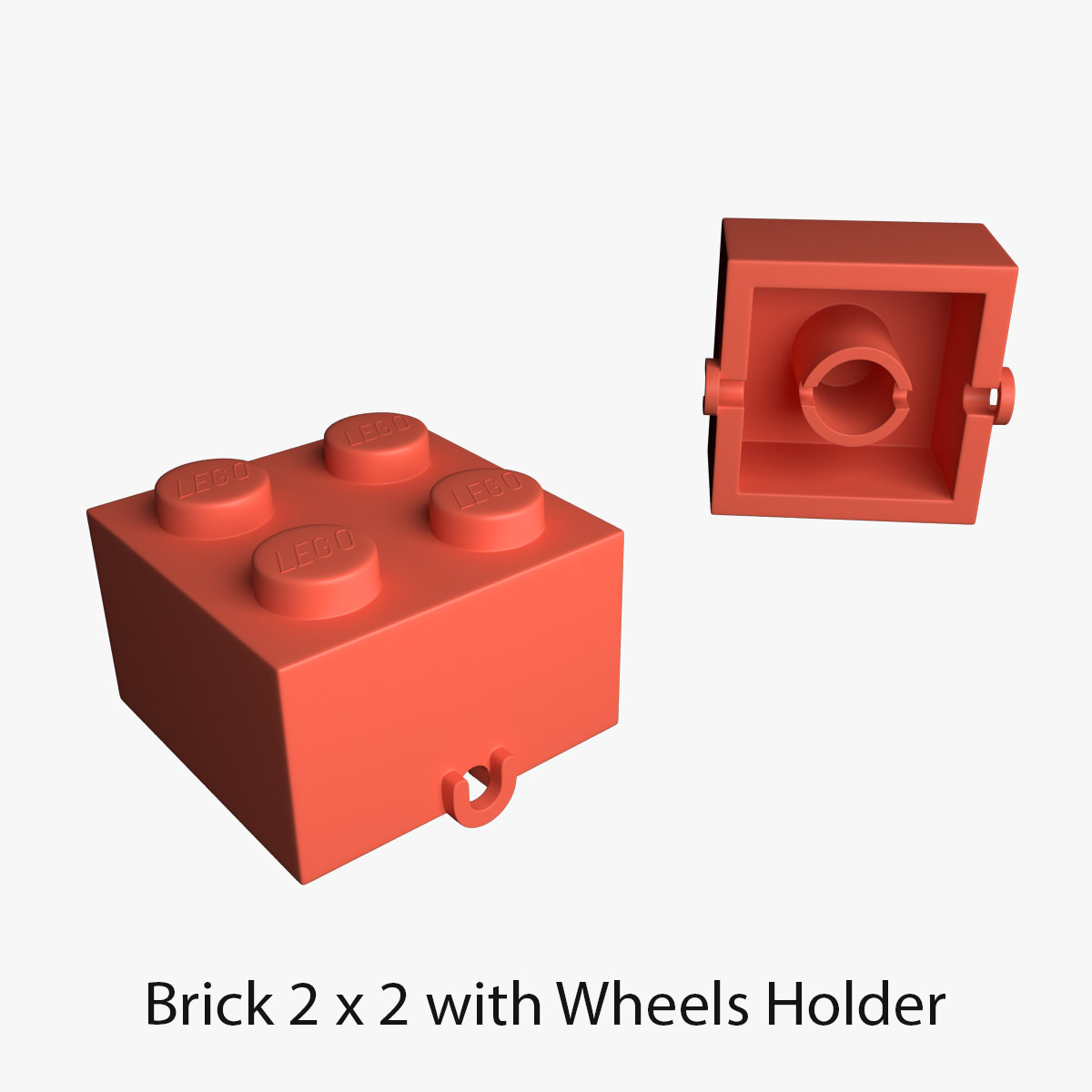Lego Bricks 2x2 3D model_41