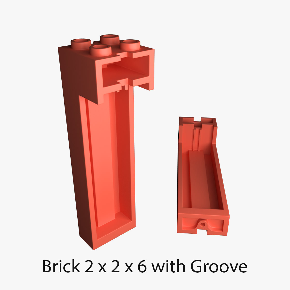 Lego Bricks 2x2 3D model_55