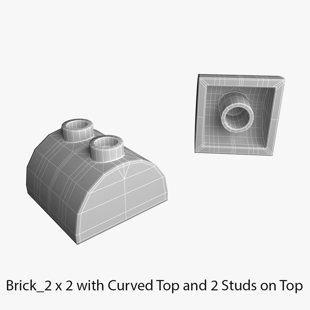 Lego Bricks 2x2 3D model_26