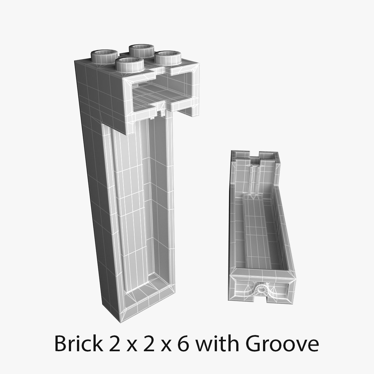 Lego Bricks 2x2 3D model_56