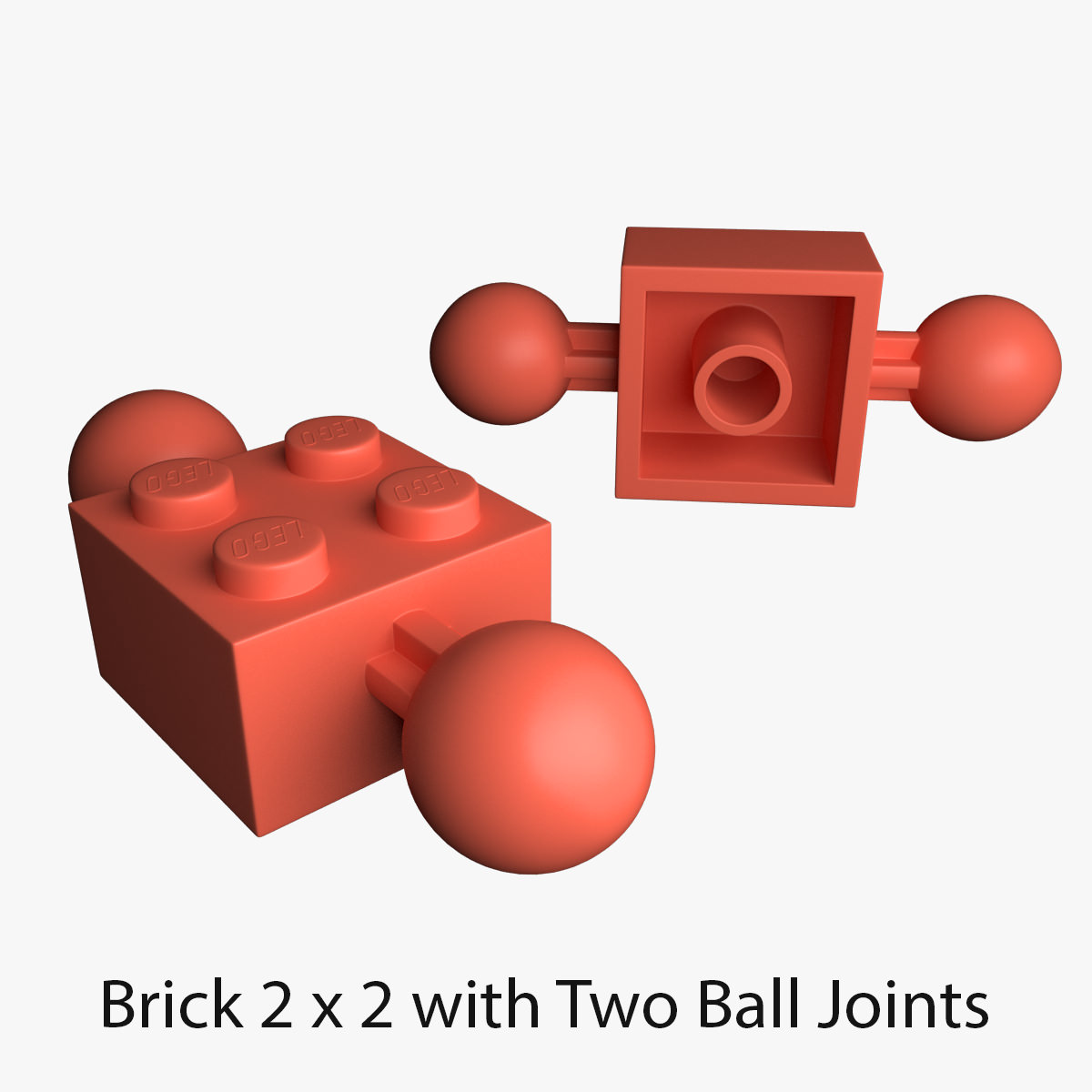 Lego Bricks 2x2 3D model_35