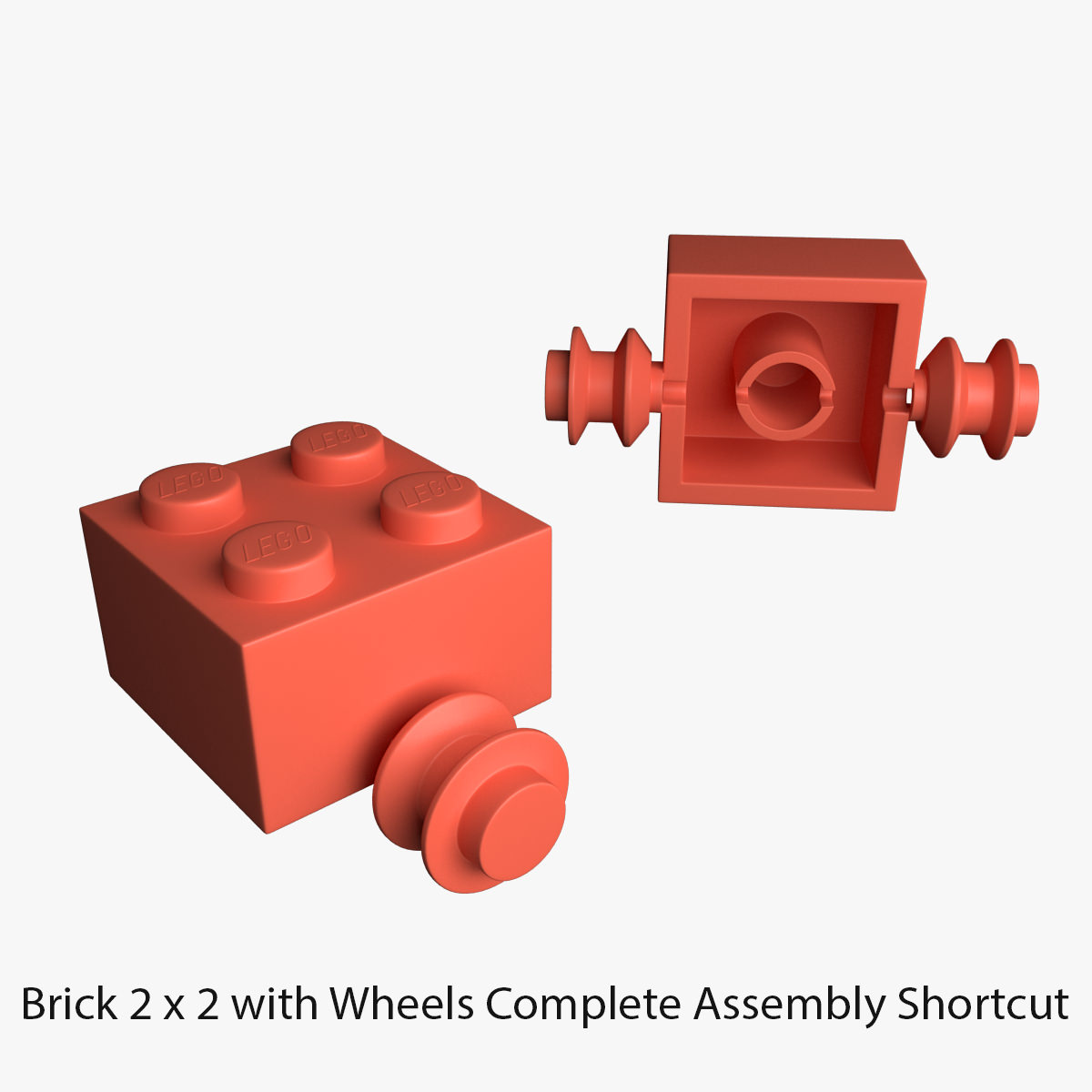Lego Bricks 2x2 3D model_39