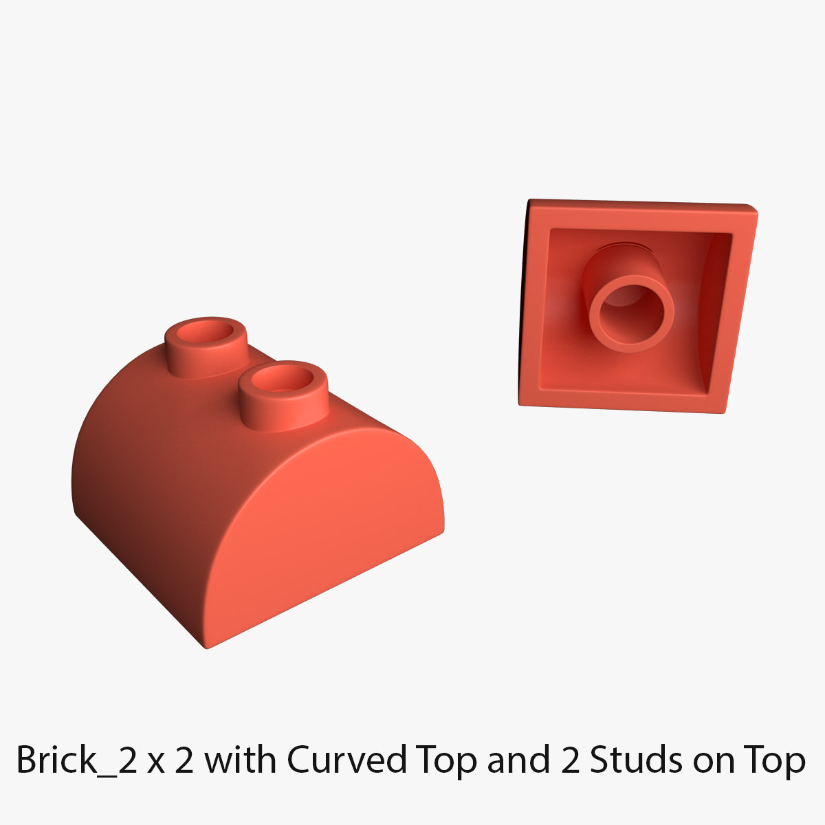 Lego Bricks 2x2 3D model_25