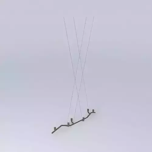 Metal Stick Chandelier