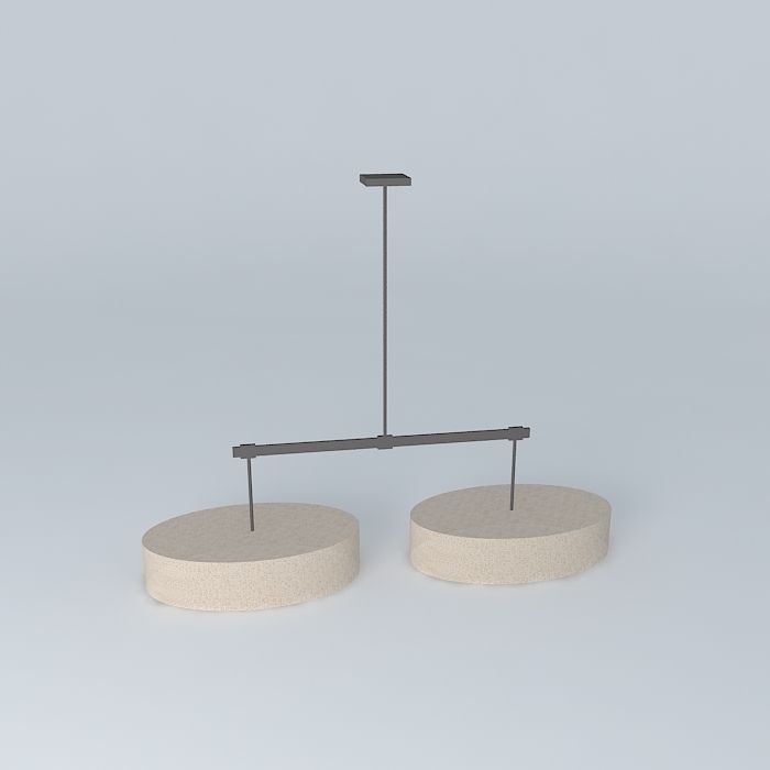 Dual Oval Vinyard Chandelier 3D model_2