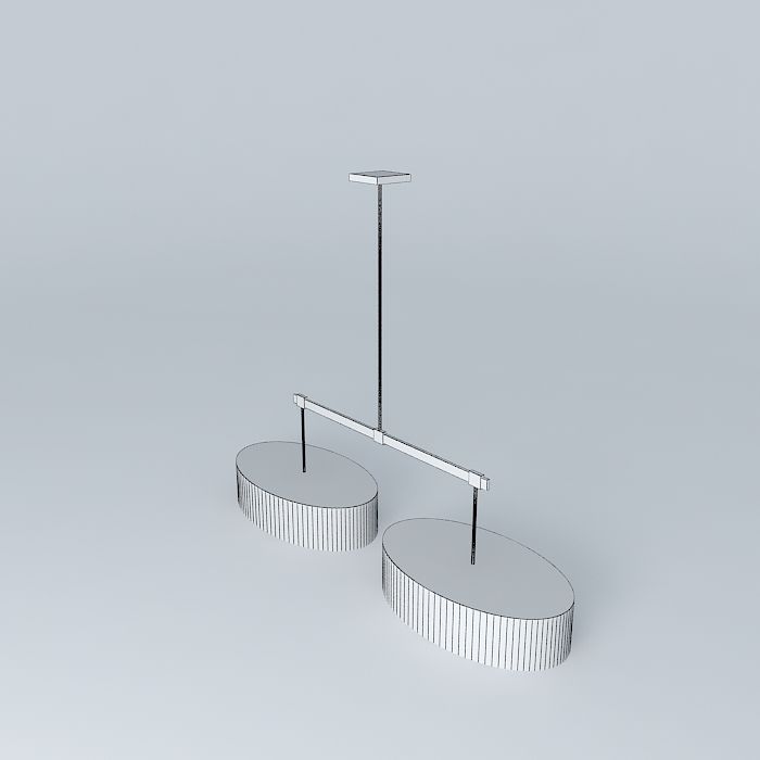 Dual Oval Vinyard Chandelier 3D model_4