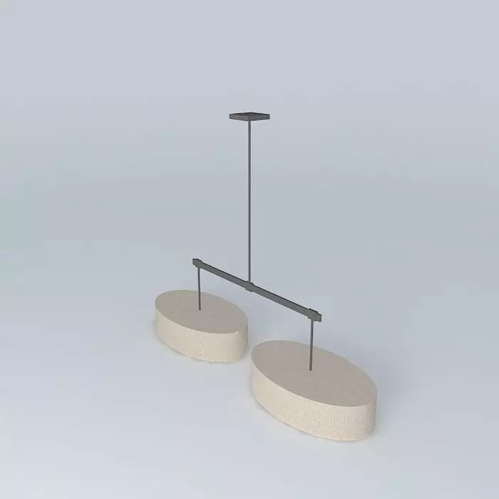 Dual Oval Vinyard Chandelier 3D model_0
