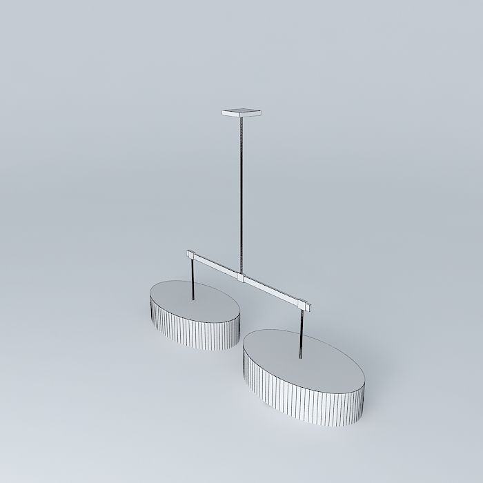 Dual Oval Vinyard Chandelier 3D model_3