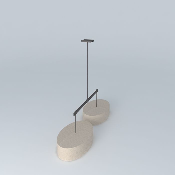 Dual Oval Vinyard Chandelier 3D model_1