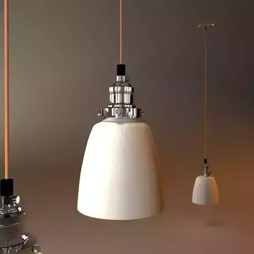 Restoration Hardware Factory Filament Milk Glass Cloche Pendant