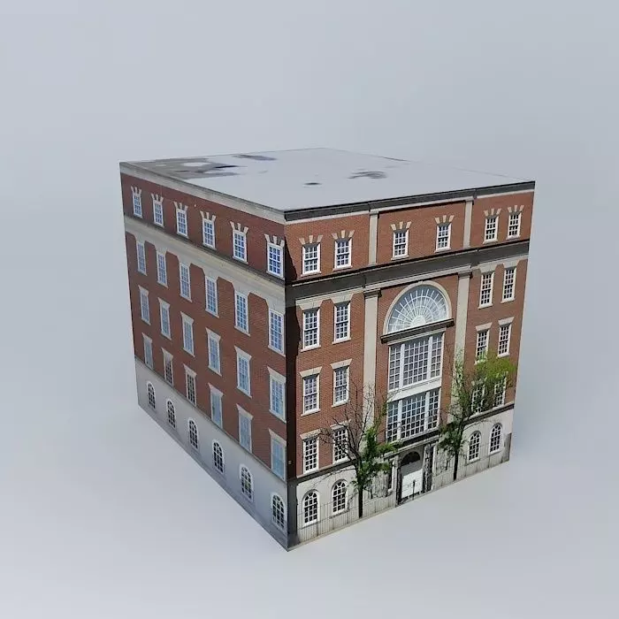 Building on the corner of Muhammad and 3rd Louisville Free 3D model