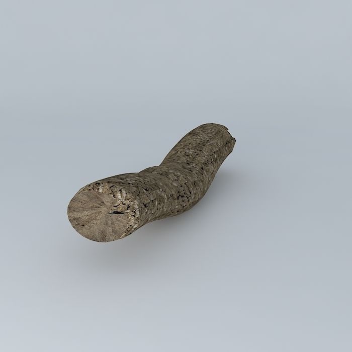 Bronze Log 3D model_1