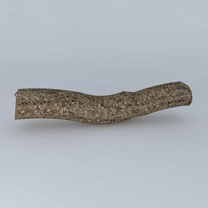 Bronze Log 3D model_2
