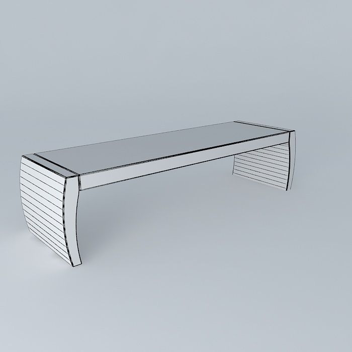Christian Liaigre Bench 3D model_3