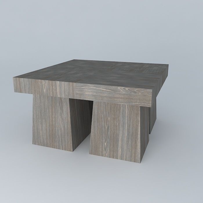 Exterior Teak Coffee Tables 3D model_1