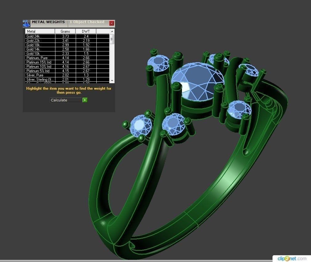 Ring Gold 3D print model_3