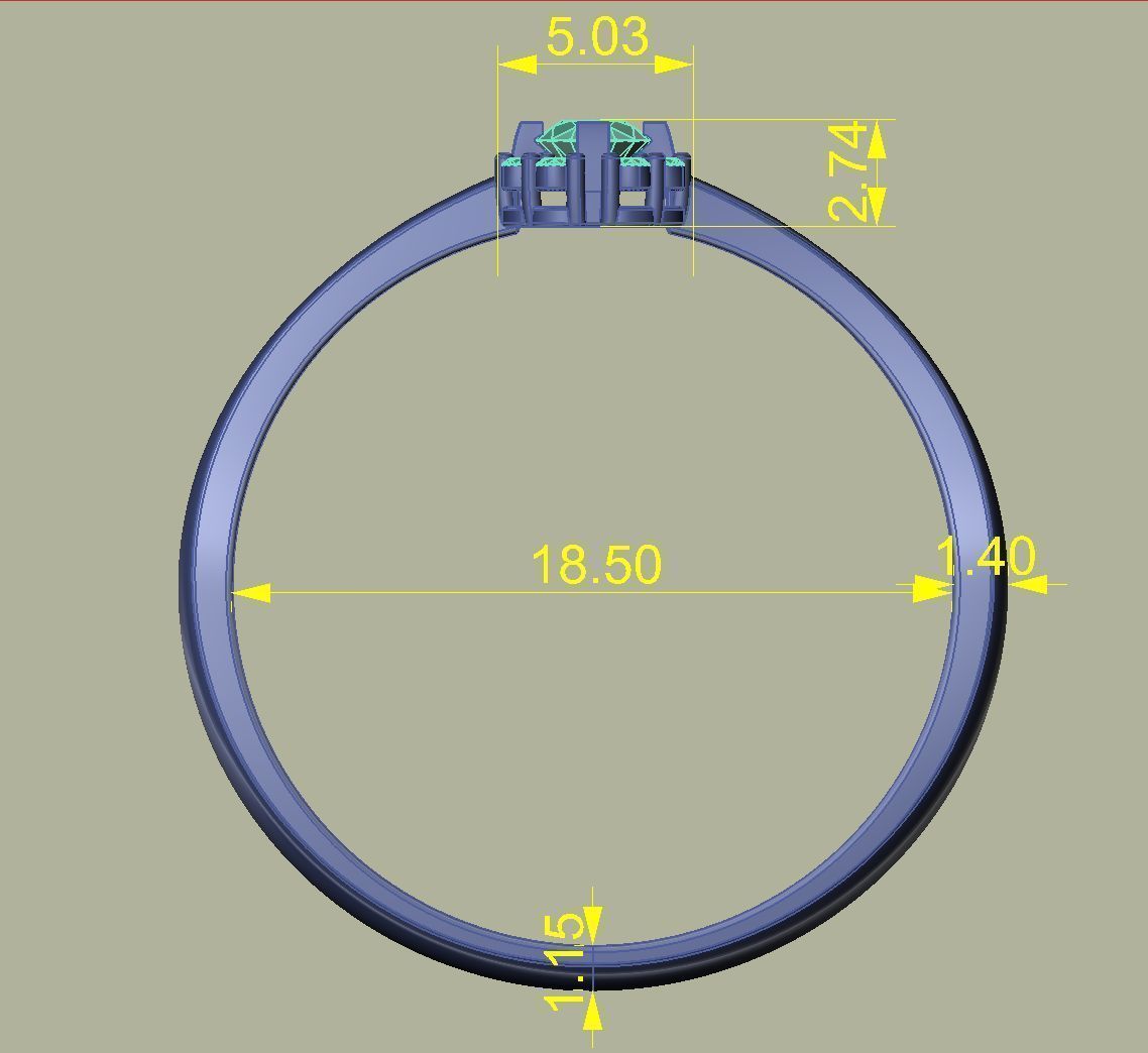 Ring Gold 3D print model_2