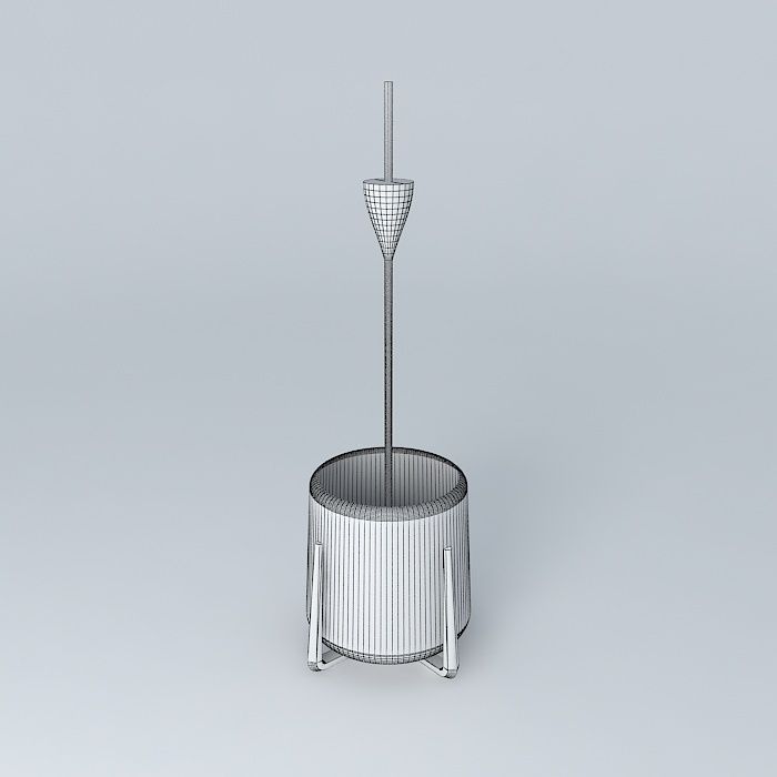 Glass Bowl Drop Chandelier 3D model_3