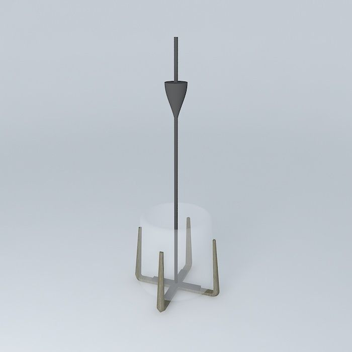 Glass Bowl Drop Chandelier 3D model_1